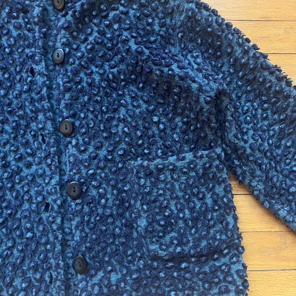 Textured Blue Cardigan